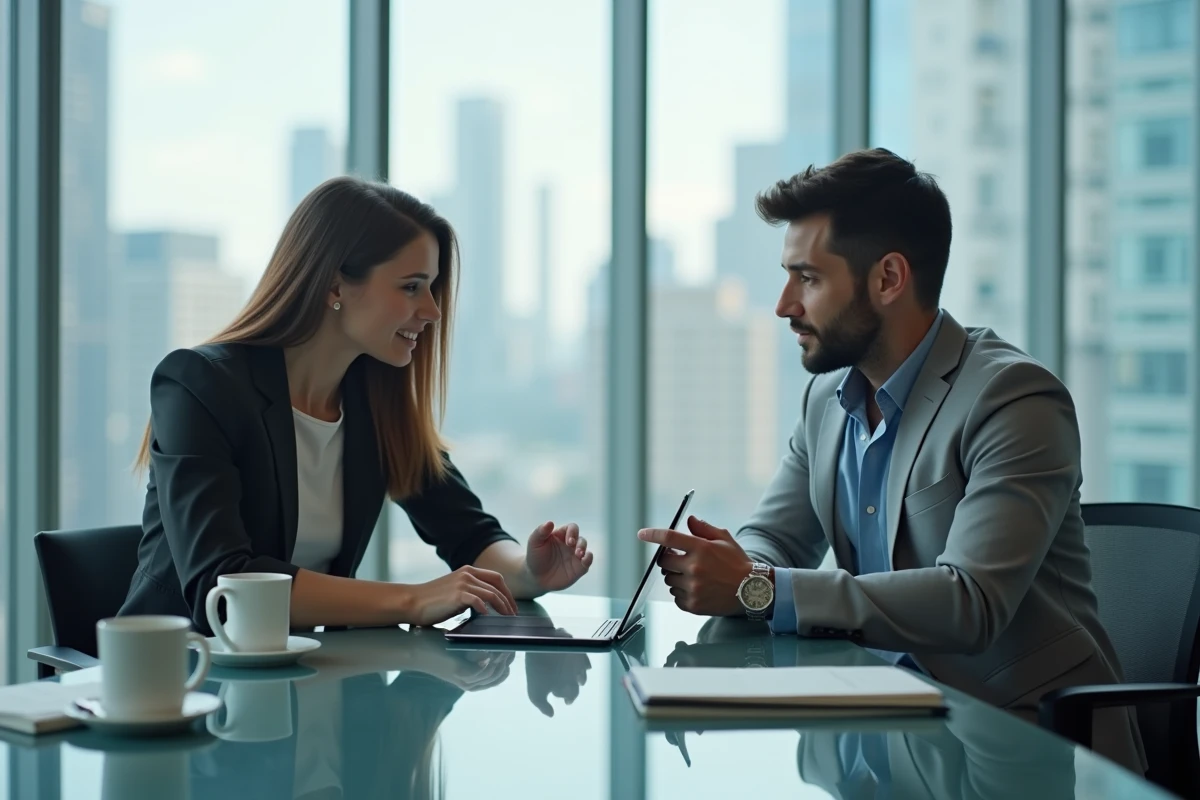 Équipe marketing collaborant sur un outil IA pour scaler les ventes en entreprise